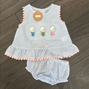 Mud Pie Seersucker Golf Pinafore